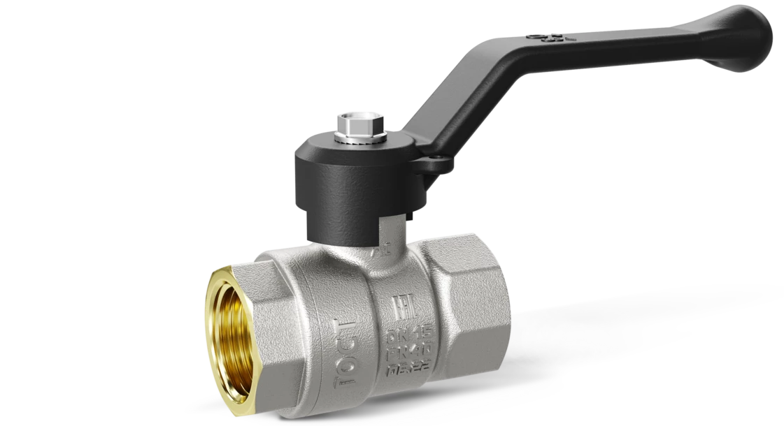 Кран шаровый латунныйLD Pride  вода ВР/ВР Ду 32 (1 1/4") Ру 25 рычаг 