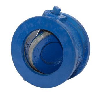 Клапан обратный чугунный поворотный (19ч21бр) Ду 150 Ру 16 межфл КАЗ