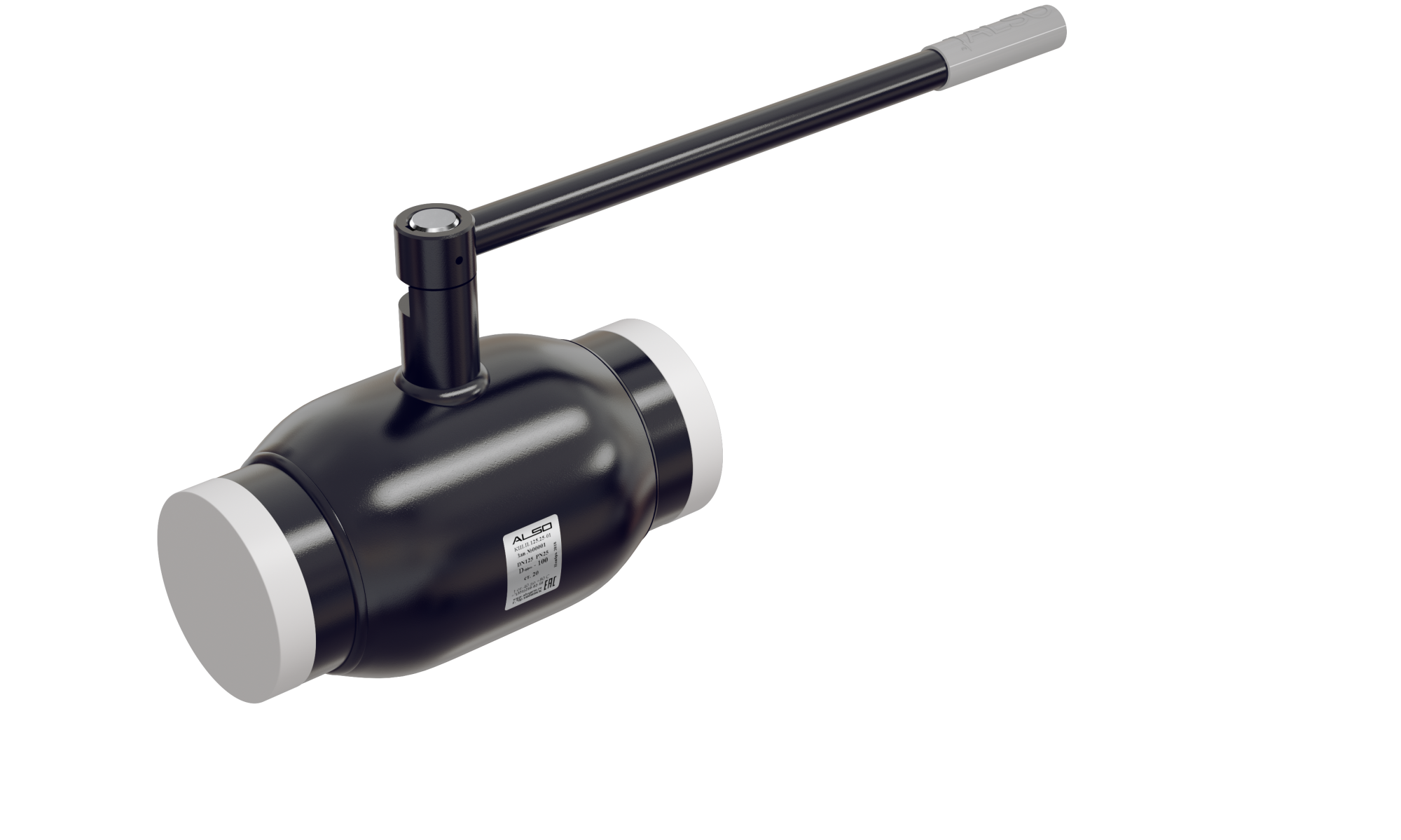 Кран шаровой стальной приварной ALSO КШ.П.  Ду 100 Ру 25