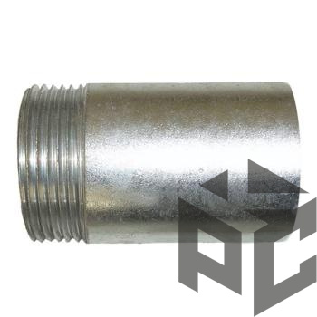 Резьба сталь оцинк. Ду 40 L=39мм фото. Резьба сталь оцинк. Ду 40 L=39мм оптом и в розницу. Доставка по РФ. Резьба сталь оцинк. Ду 40 L=39мм от производителя "Рускон"