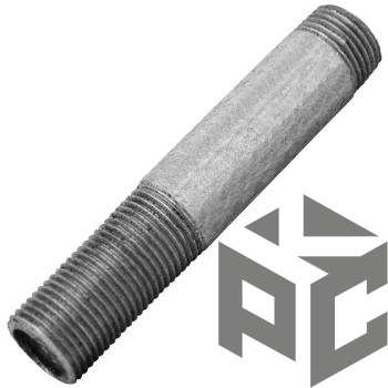 Сгон сталь оцинк. Ду 20 L=110мм фото. Сгон сталь оцинк. Ду 20 L=110мм оптом и в розницу. Доставка по РФ. Сгон сталь оцинк. Ду 20 L=110мм от производителя "Рускон"