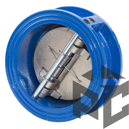 Клапан обратный чугунный двустворчатый (тип 19ч21бр) Ду 125 Ру 16 межфл  от производителя "Рускон"