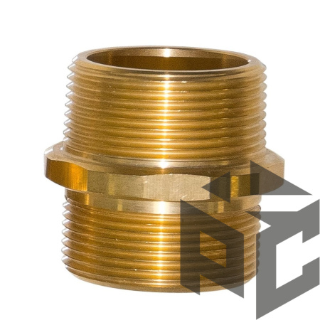 Ниппель латунь НР/НР Ду 40 (1 1/2") от производителя "Рускон"